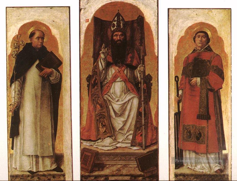 Sts Dominic Augustin et Lawrence Bartolomeo Vivarini Peintures à l'huile